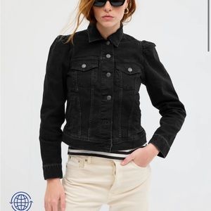Puff Sleeve Icon Denim Jacket with Washwell